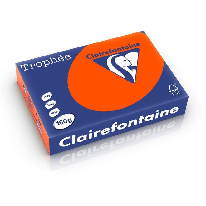 Kopieerpapier Clairefontaine Trophee (BE) 80gr A4 rood