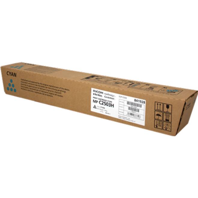 Ricoh MP C2503H toner cyaan (capaciteit 9.500 afdrukken)