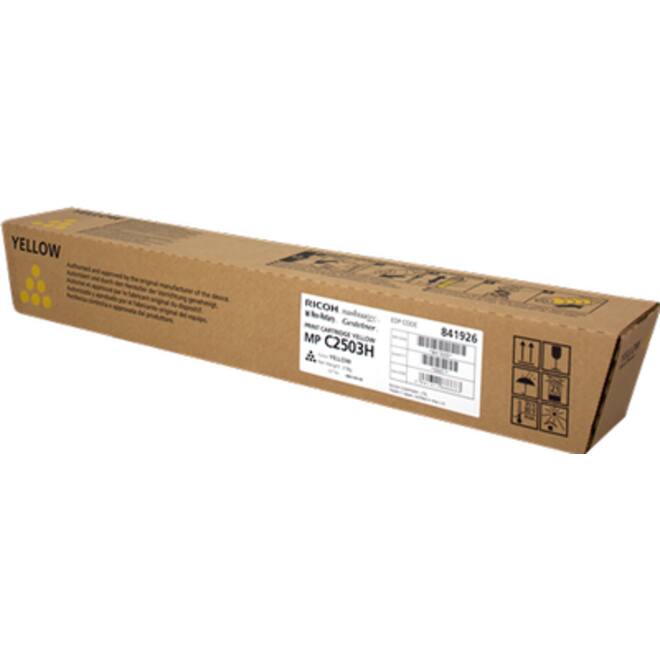 Ricoh MP C2503H toner geel (capaciteit 9.500 afdrukken)
