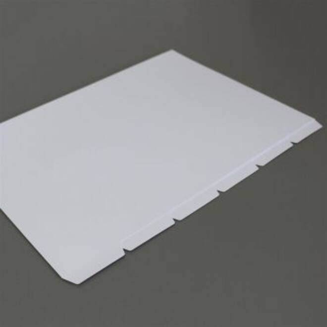 Tabbladen (BE) 5-Delig Straight 160 grs 223mm X 297mm Wit (Onbedrukt