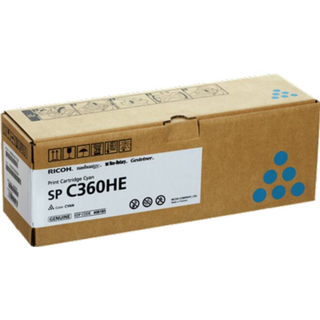 Ricoh SP C360HE tonercartridge cyaan (capaciteit 5.000 afdrukken)