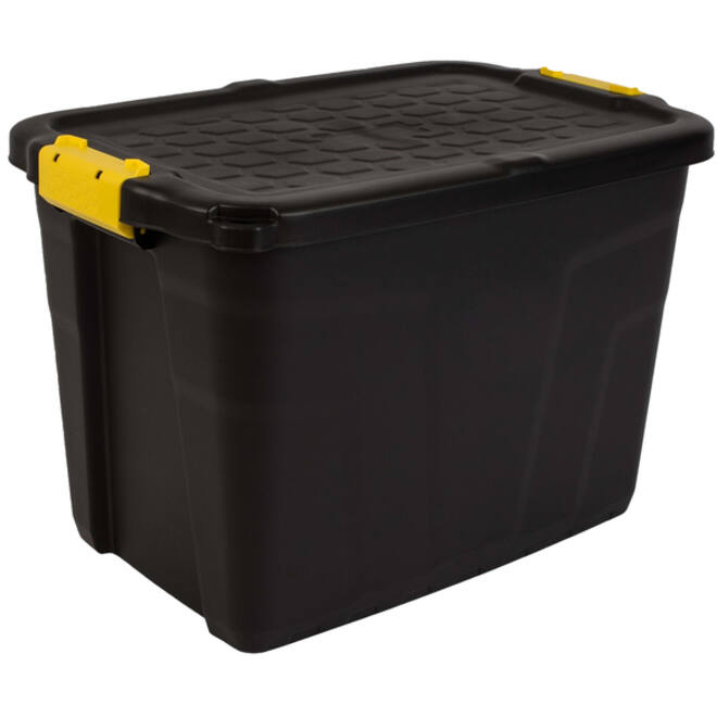 Opbergbox Bankers Box 60L met handgrepen robuust zwart