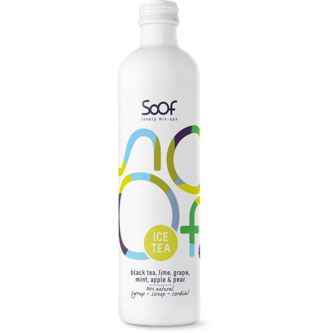 Soof Siroop Ice Tea - Black Tea, Lime, Mint, Grape, Apple & Pear 340ml