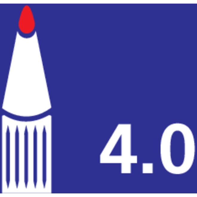Viltstift Pentel 100W rond 4mm wit