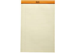 Schrijfblok Rhodia A4 lijn 80 vel 80gr geel