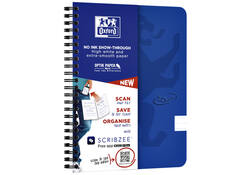 Spiraalblok Oxford Touch A5 lijn 140 pagina's 80gr blauw