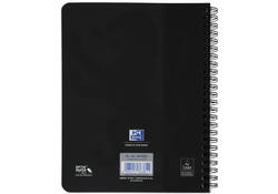 Spiraalblok Oxford Touch A5 ruit 5x5mm 140 pagina's 80gr zwart
