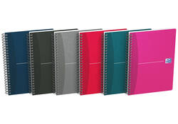 Spiraalblok Oxford Essentials A5 lijn 180 pagina's 80gr assorti