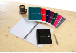 Spiraalblok Oxford Essentials A5 lijn 180 pagina's 80gr assorti