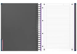 Collegeblok Oxford Office Essentials European book A4+ 4-gaats 120 vel assorti