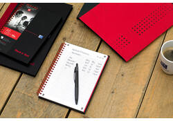 Notitieboek Oxford Black n' Red A4 96vel ruit 5mm