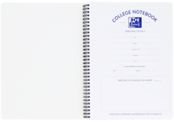 Collegeblok Oxford School A4+ lijn 23-gaats 160 pagina's 80gr assorti