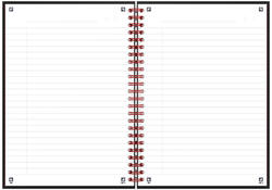 Spiraalblok Oxford Black n' Red A5 lijn 140 pagina's 80gr