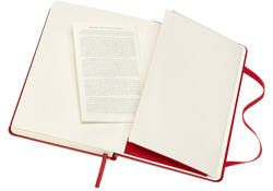 Notitieboek Moleskine pocket 90x140mm blanco hard cover rood