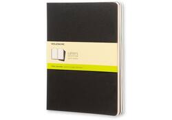 Schrift Moleskine 190x250mm blanco 240 pagina's 70gr zwart set à 3 stuks