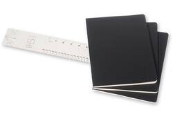 Schrift Moleskine 190x250mm blanco 240 pagina's 70gr zwart set à 3 stuks