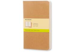 Schrift Moleskine 130x210mm blanco 160 pagina's 70gr kraft set à 3 stuks
