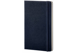 Notitieboek Moleskine large 130x210mm blanco hard cover sapphire blue