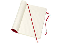 Notitieboek Moleskine large 130x210mm lijn soft cover scarlet red