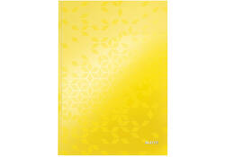 Notitieboek Leitz WOW A4 160blz 90gr lijn geel