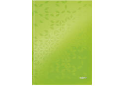 Notitieboek Leitz WOW A4 160blz 90gr lijn groen