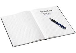 Notitieboek Leitz WOW A4 160blz 90gr lijn zwart