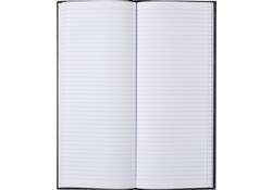 Notitieboek 135x330mm lijn 192blz 70gr grijs gewolkt