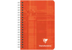 Notitieboek Clairefontaine 95x140mm spiraal lijn assorti