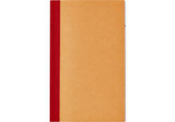 Kasboek 135x83mm 72blz 1 kolom oranje