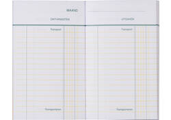 Kasboek 135x83mm 72blz 1 kolom oranje