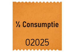Consumptiebon Combicraft 1/2 consumptie 500 stuks oranje