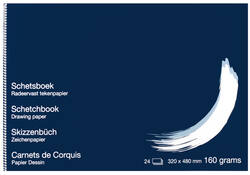 Schetsboek Papyrus 320x480mm 160gr 24vel