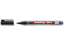 Viltstift edding 361 whiteboard rond 1mm zwart