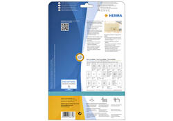 Etiket HERMA 8670 A4 63.5x38.1mm folie transparant mat 525st