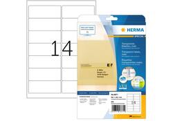 Etiket HERMA 8671 A4 99.1x38.1mm folie transparant mat 350st