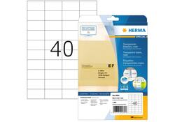 Etiket HERMA 4684 52.5x29.7mm A4 folie transparant mat