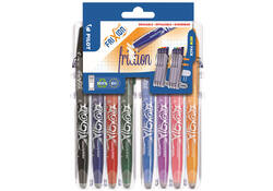 Rollerpen PILOT friXion medium assorti Set2Go à 8 stuks