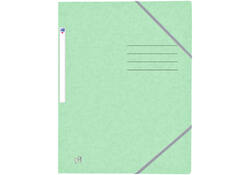 Elastomap Oxford Top File+ A4 3 kleppen 390gr pastel groen