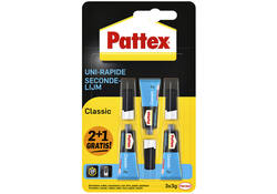 Secondelijm Pattex classic 3gr 2+1 gratis