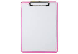 Klembord MAUL A4 staand transparant PS neon roze