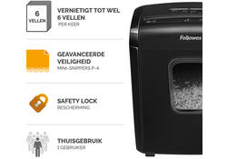 Papiervernietiger Fellowes Powershred 6M snippers 4x12mm