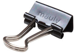 Papierklem MAUL 215 foldback 16mm capaciteit 5mm zwart 12 stuks