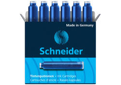 Inktpatroon Schneider din blauw doos à 6 stuks