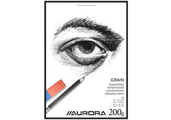 Tekenblok Aurora A4 20 vel 200 gram Grain papier