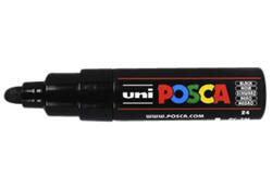 Verfstift Posca PC7M breed zwart