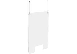 Hygiënescherm Exacompta hangend met opening 100x66cm transparant