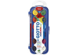 Gouache Giotto 30mm doos à 12 kleuren met penseel