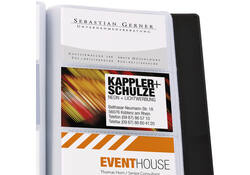 Visitekaartmap Sigel VZ172 voor 192 kaarten 90x58mm kunstleer zwart