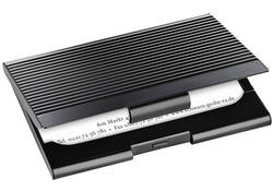Visitekaarthouder Sigel VZ134 voor 20 kaarten 91x58mm aluminium mat zwart