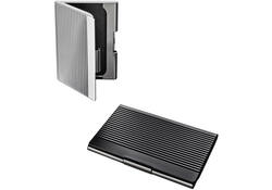 Visitekaarthouder Sigel VZ134 voor 20 kaarten 91x58mm aluminium mat zwart